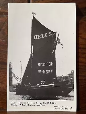 Advertising Bells Whiskey Sailing Barge Hydrogen RP Postcard  • £0.99