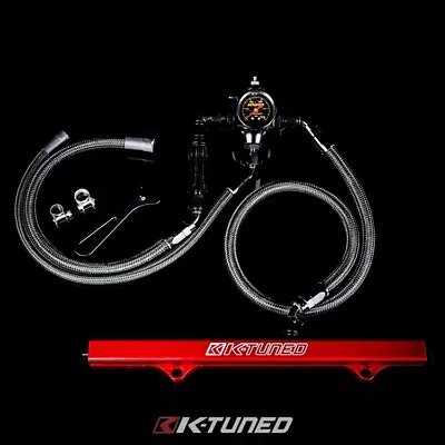 K-Tuned Center Feed K-Swap Fuel System - Red Rail For Honda Civic EG DC2 EK • $539.99