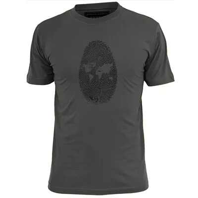 Mens Fingerprint World Map T Shirt Art Geography • £8.99