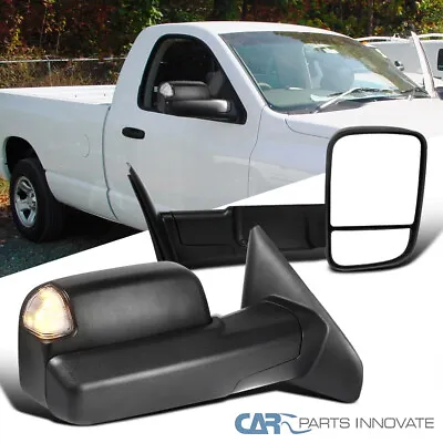 Fits 02-08 Dodge Ram 1500 2500 Towing Side Mirrors Pair+LED Signal+Puddle Lamps • $93.56