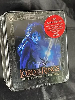 Lord Rings Fellowship Frodo Ring Action Flipz Cards Tin Sealed LOTR Artbox Blue • £9.64