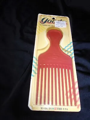 NOS Plastic Vintage 1980's Women's GOODY Hair Picks AFRO Combs Lifts Red • $28.88