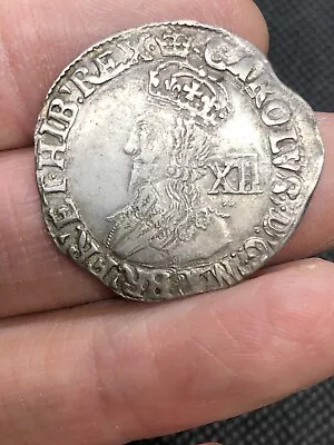 1635-6 Charles I - Silver Shilling - Tower Mint / MM Crown  • £295