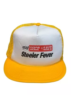 Vintage Pittsburgh Steelers Fever Shop N Save Trucker Mesh Hat Cap Foam Snapback • $16.99