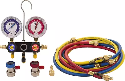 MA1234: Pro-Set Manifold A/C Gauge Set With Hoses (R-12 R-134A) • $249.99