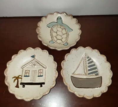 Mud Pie 3pc Set Sea Turtle Boat House Tidbit Dipping/Sauce Dishes-NEW! • $37.80