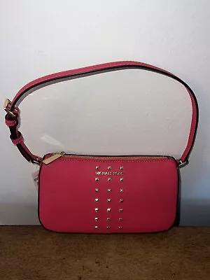 NWT MICHAEL KORS Jet Set MD Pouchette Studded Leather Bag Valentine's Day • $65