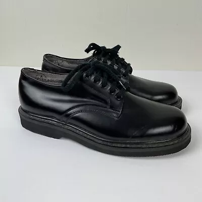 Vintage Mountaineer Brand Oxford Shoes Black Leather Chunky Mens 7 Womens 8.5 • $239.99