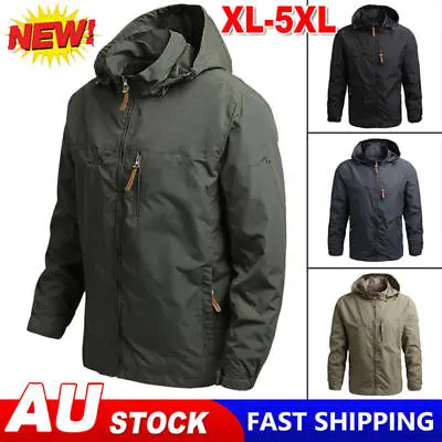 Mens Waterproof Windproof  Hooded Coat Outdoor Warm Windbreaker Outwear NEW！ • $32.29