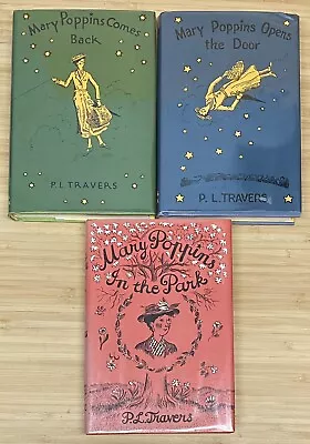 Lot 3 MARY POPPINS HCDJ Books P L Travers COMES BACK IN THE PARK OPENS DOOR Botm • $32.50