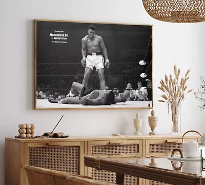 Muhammad Ali Vs Liston First Minute Round Knockout Fight Boxing Poster • $12.68