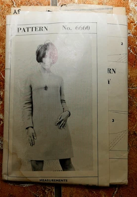 £0.99 • Buy Vintage 1960s Dress Pattern #6660 - No Reserve