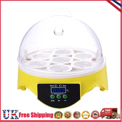 Mini 7 Egg Incubator Poultry Incubator Brooder Digital Temperature Control *Z • £24.43