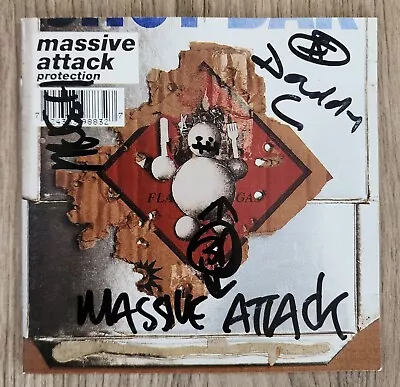 Massive Attack Band Signed Protection CD Booklet 3D Mushroom Daddy G LEGENDS RAD • $1124.99