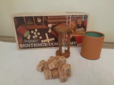 Vintage Scrabble Sentence Cube Game-Wooden Tiles 1971 Complete • $13.95