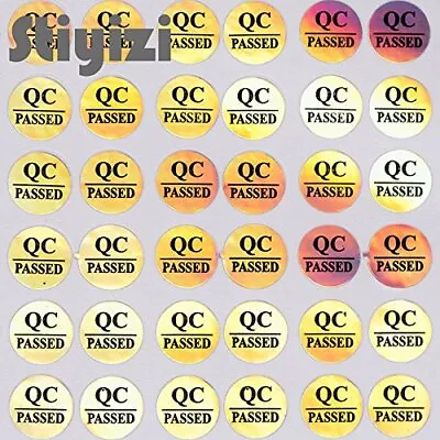 1000pcs/lot Round 10mm QC Sticker Lable Sticker Adhensive QC Passed Laser Hol... • $29.02