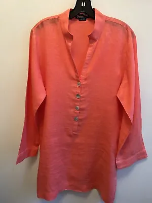ISLAND COMPANY Womens Shirt Dress Sz M Shell Kimono • $30