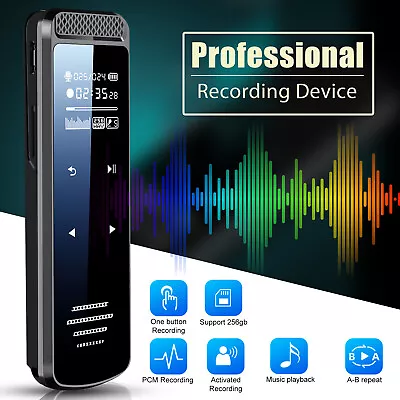 Mini Digital Voice Recorder Audio Sound Recording Device MP3 Player For Lectures • $21.98