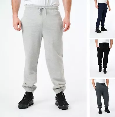 Mens Fleece Trousers Joggers Elasticated Cuffed Jogging Bottoms Track Pants  • £12.99