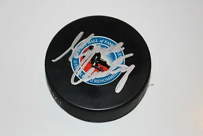 George Armstrong Signed Hockey Hall Of Fame Logo Puck Maple Leafs Beckett Coa • $199.99