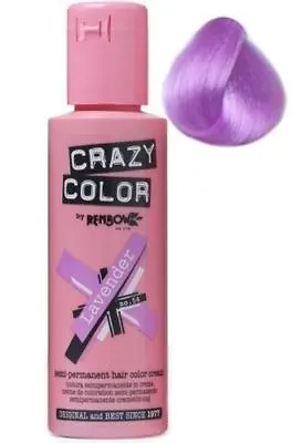 CRAZY COLOR SEMI PERMANENT HAIR DYE 100ml -All Colours-Fast UK Postage-!!!!!!! • £6.95