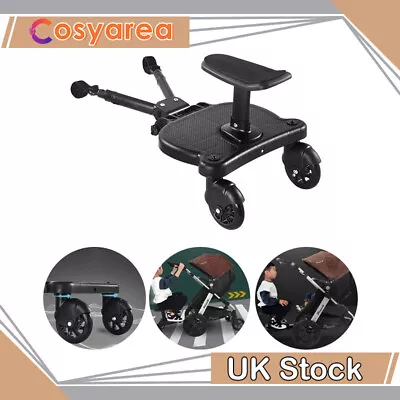 Universal Kids Child Buggy Stand Board With Seat Stroller Pram Pushchair Connect • £43.99