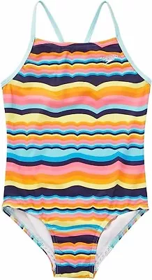 NEW! NWT Speedo Girls Thin Strap One Piece Swimsuit (Rainbow & Size Small) • $7.99