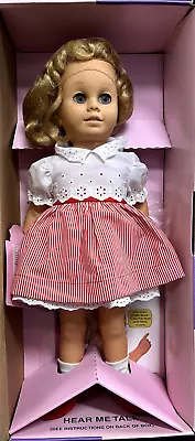 1998 Mattel Reproduction Chatty Cathy Doll In Peppermint Stick Dress NIB NRFB • $110