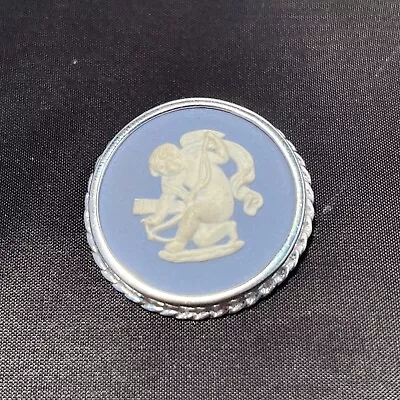 Vintage Wedgwood Jasper Ware Sterling Cupid Brooch Pin • $24.99