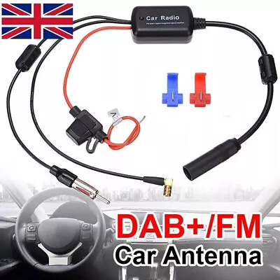 Stereo Aerial DAB AM FM Radio Car Antenna Amplifier Splitter Signal AMP Booster • £8.49