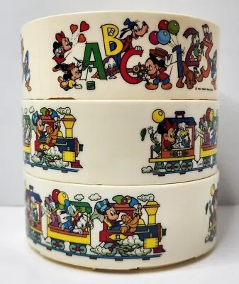 Lot Of 3 Vintage Superseal Walt Disney Kids Bowls/Dishes - Mickey/Minnie/Etc. • $23.77