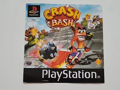 Playstation 1 Front Inlay Insert Artwork Only Crash Bash • £12.99