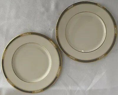 $44.80 • Buy 2 Lenox McKinley China Presidents Luncheon Salad Dessert Plate 8.5  Gold Jeweled