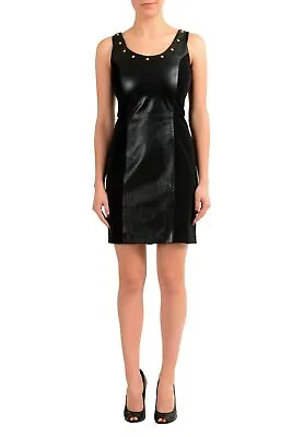 Versus By Versace Women's Leather Black  Sheath Dress Sz XS S M L XL 2XL • $249.99