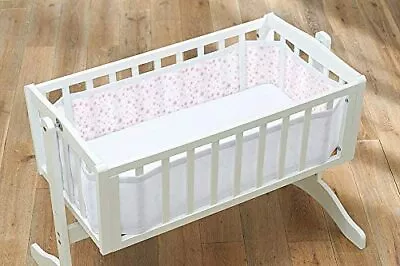 BreathableBaby 4 Sided Mesh Liner Twinkle Pink Crib • £26.96