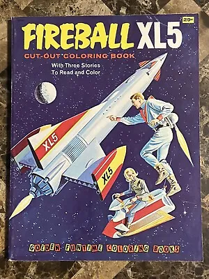 Vintage * 1964 Space Coloring Book Fireball Xl5 * Golden Funtime Books * Sci-fi • $199.99