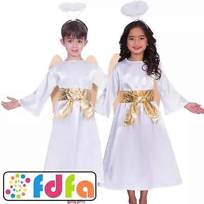 Amscan Gabriel Unisex Angel Christmas Nativity Kids Childs Fancy Dress Costume • £14.49