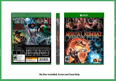 $13 • Buy CUSTOM REPLACEMENT CASE NO DISC Mortal Kombat 9 Komplete XBOX SEE DESCRIPTION
