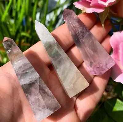 Mini Rainbow Fluorite Obelisk Tower Point Crystal Gemstone Gift Idea UK Crystals • £12.50