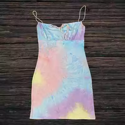 Zaful Tie Dye Rainbow Pastel Mini Dress • $15