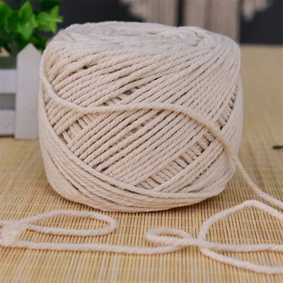 5mm Macrame Rope Natural Beige Cotton Twisted Cord Artisan Hand Craft 65M SP • $28.25