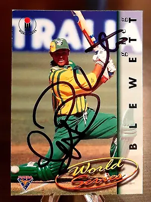 $15 • Buy Greg Blewett Signed - 1995 Futura Cricket Card - Australia World Series