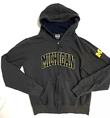 Univ Michigan Wolverines ZIP FRONT HOODED SWEATSHIRT/JACKET Large • $16.99