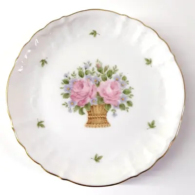 RARE Kaiser German MARSEILLE Romantica Pink Floral Embossed Butter Pat Dish • $22.95