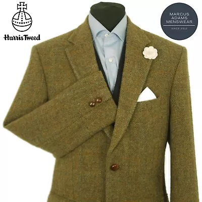 Harris Tweed Jacket Blazer Size 42R Herringbone Windowpane Check Hacking Hunting • $87.09