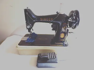 Vintage 1957 Singer 99K Portable Electric Sewing Machine With Case - WORKS! • $69.99