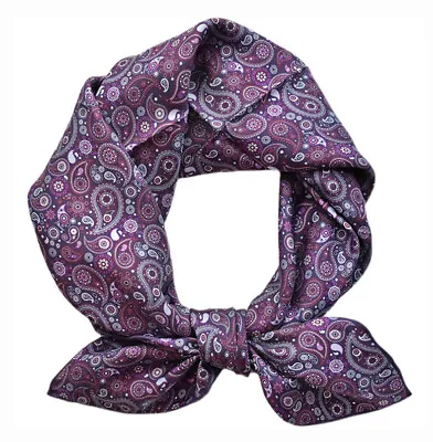 Men's 100 Silk Scarf Vision Paisley Square Neckerchief Suit Shirt Cravat • $14.44