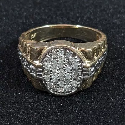 10k Gold Diamond Ring Men • $143.50