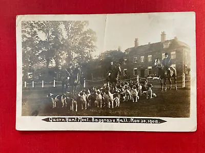 Photo Postcard. Quorn Hunt 1908. Henry Field (Signed) Baggrave Hall. Leicester. • £15