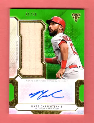 Matt Carpenter 2018 Topps Triple Threads Autograph Auto Jumbo Jersey # /50 Cards • $39.99